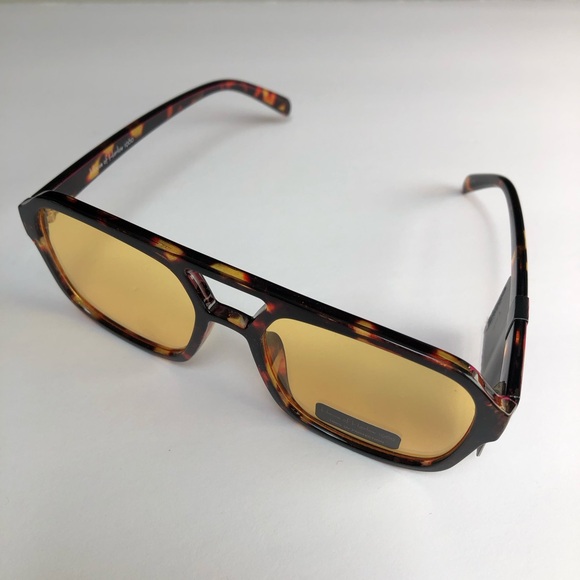 House of Harlow 1960 Accessories - House of Harlow 1960 Tortoise Frame Sunglasses with Yellow Lenses